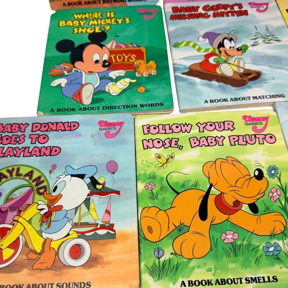 Vintage Disney Babies Weekly Reader Board Books Lot of 10 Mickey Minnie Donald